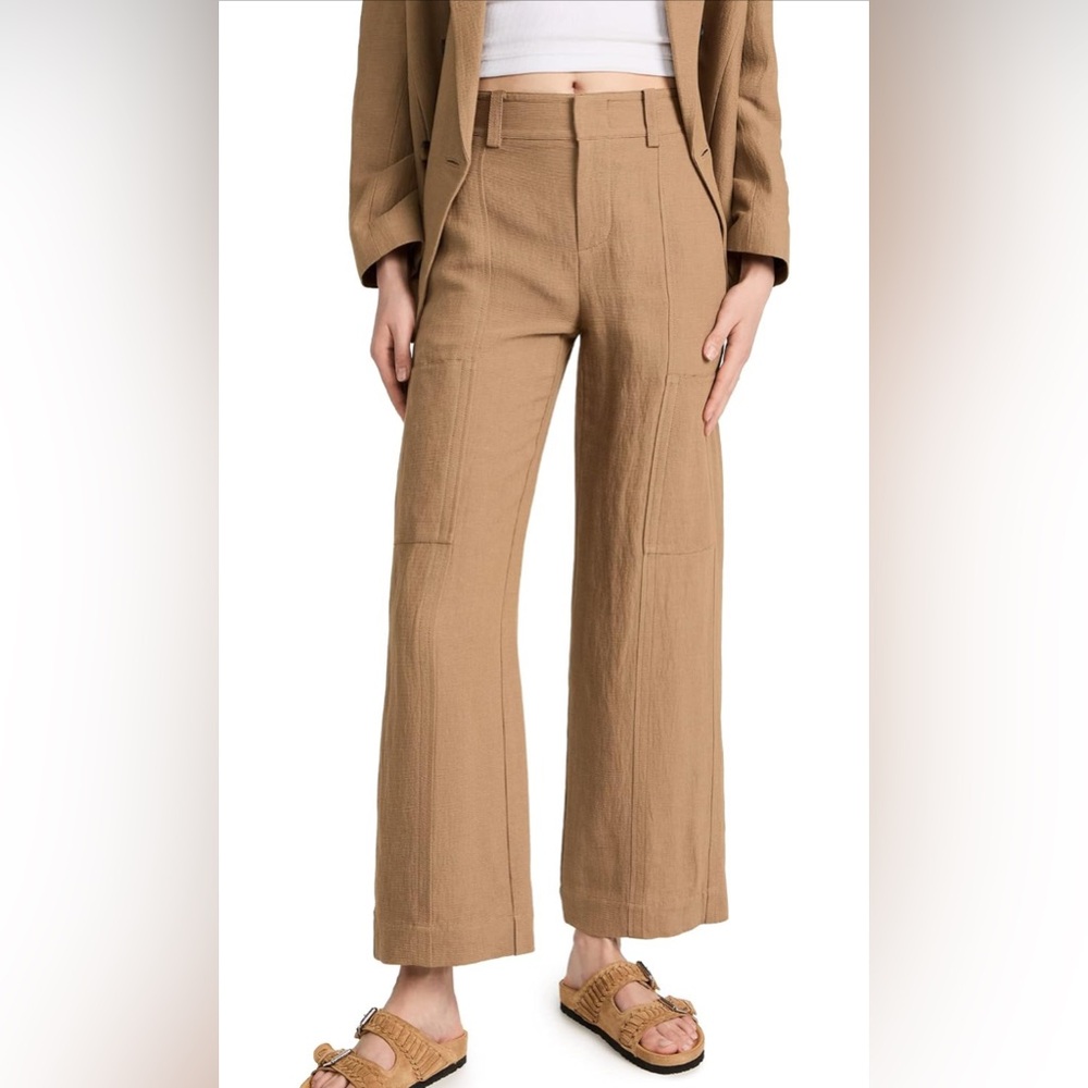 Vince Women's Drop Waist Utility Wide Leg Pants in Tobacco
